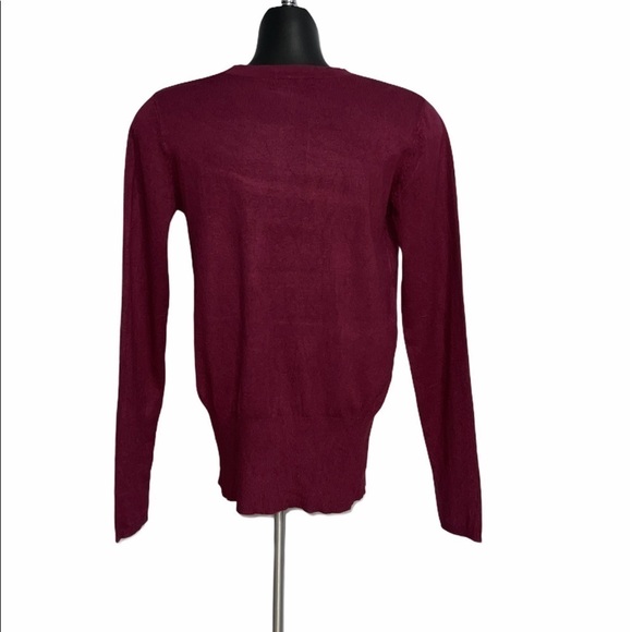 Mexx Burgundy Knit Cow Neck Sweater, Size Medium - Picture 3 of 5